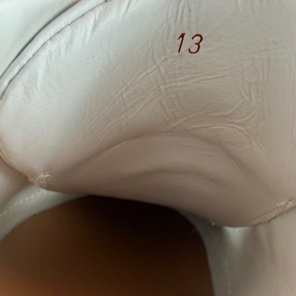 Good Man Brand Edge Sneakers Men's 13 White Leather Made in Italy Court Shoes - Picture 5 of 9